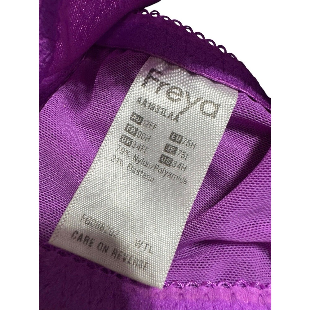 FREYA AA1931 WILDFIRE UNDERWIRE BALCONNETTE PLUNGE BRA LAVA SIZE 34 H - Picture 9 of 12